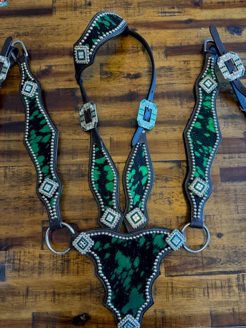 Green/Black Cowhide Warrior Set